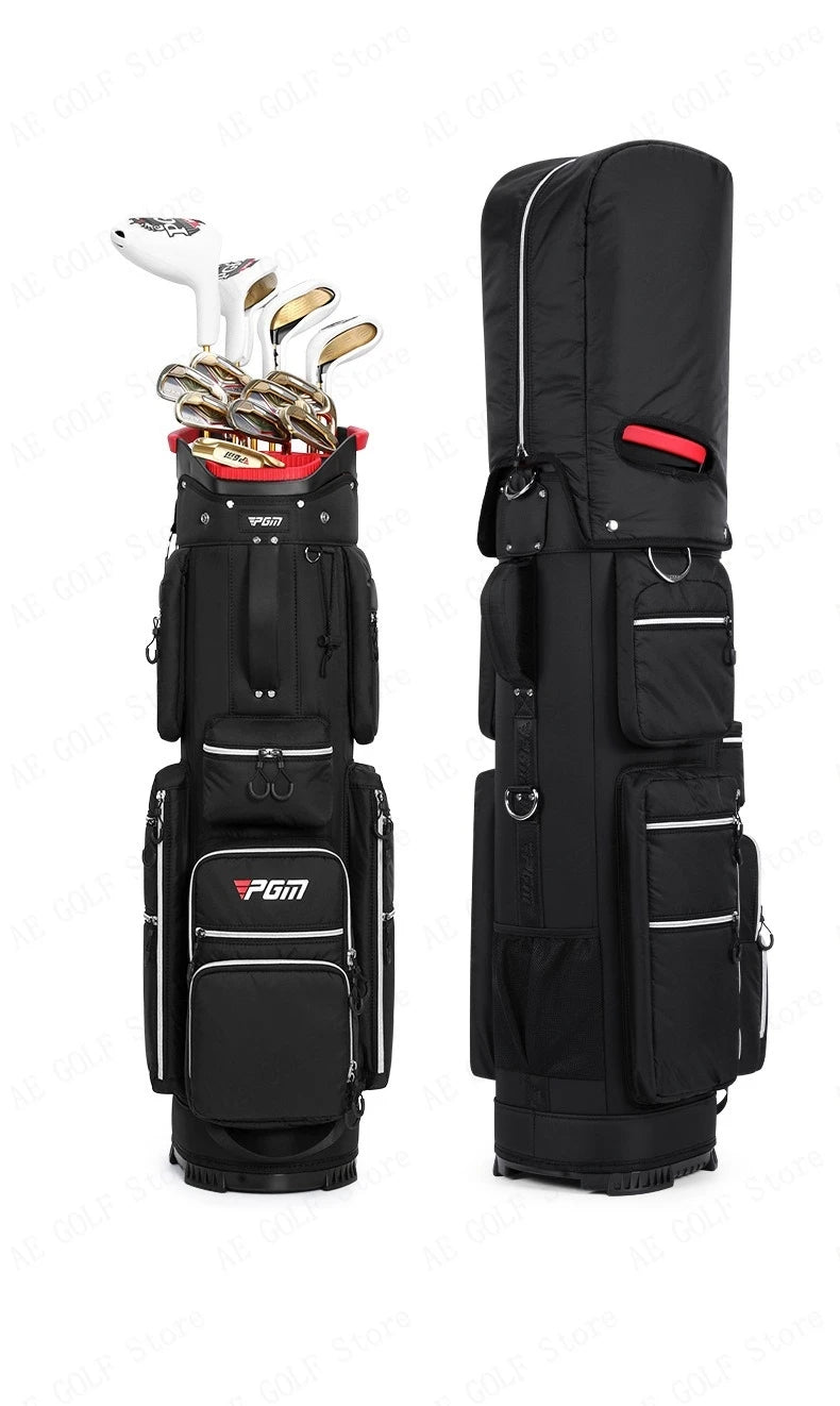 Travel Golf Bag with Fixed Club Holder, Nylon Material