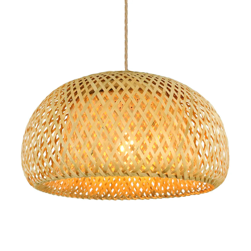 Bamboo Lantern 30cm Pendant Lamp Natural Rattan Wicker E27 LED Chandeliers Hand-Woven Lampshades Lighting Fixture Hanging Light - Buy online at  Vibe In Cart.