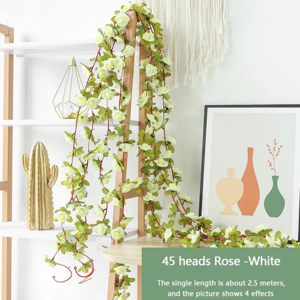 45/69pcs Artificial Rose Flowers Vine DIY Wedding Decoration Fake Silk Rose Flower Home Room Decor Wall Hanging Garland Plants - Buy online at  Vibe In Cart.