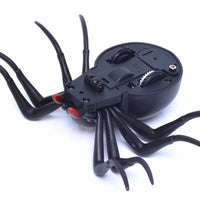 Infrared Remote Control Black Spider Robotic Prank Toy for Kids