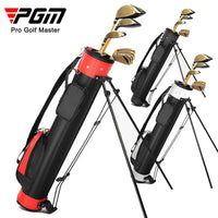 Golf Rack Bag with Bracket for Unisex, Holds 9 Clubs, PU Material, 6 Colors