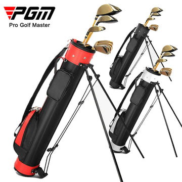 Golf Rack Bag with Bracket for Unisex, Holds 9 Clubs, PU Material, 6 Colors
