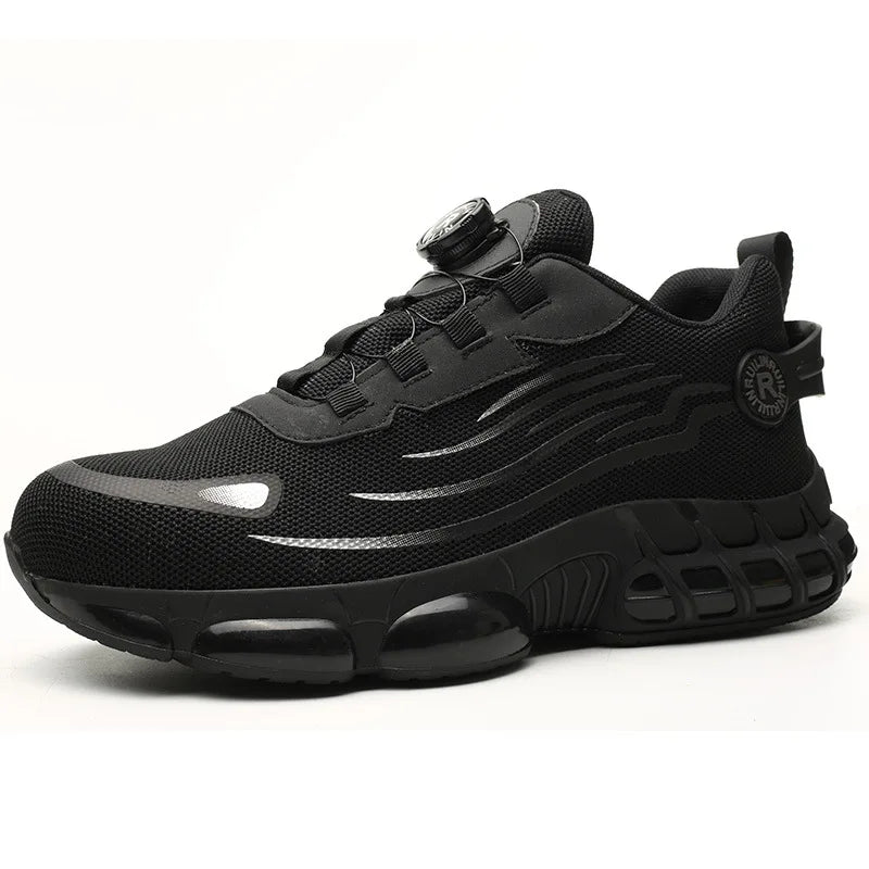 Rotary Button Safety Shoes Men Steel Toe Sneakers Puncture Proof Work Safety Boots Air Cushion Sport Work Shoes Anti-smash Boots - Buy online at  Vibe In Cart.