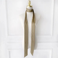 Women's Long Narrow Solid Color Polyester Scarf 190x5cm