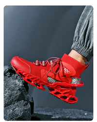 Men's Breathable Lace-Up Walking and Running Shoes