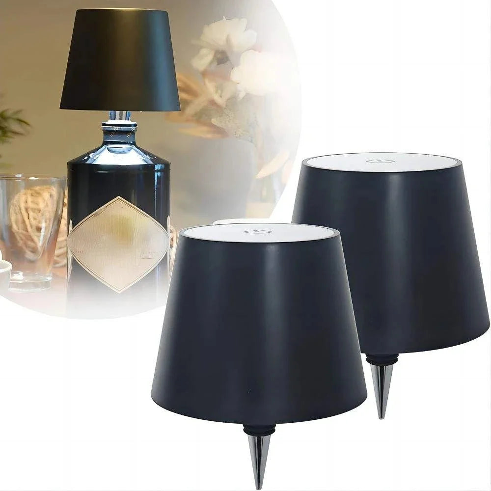 USB Charge Bottle Table Lamp Touch Control of 3 Colors and Stepless Dimming Night Lamp Suitable for Bar Wine Bottles Desk Lights - Buy online at  Vibe In Cart.