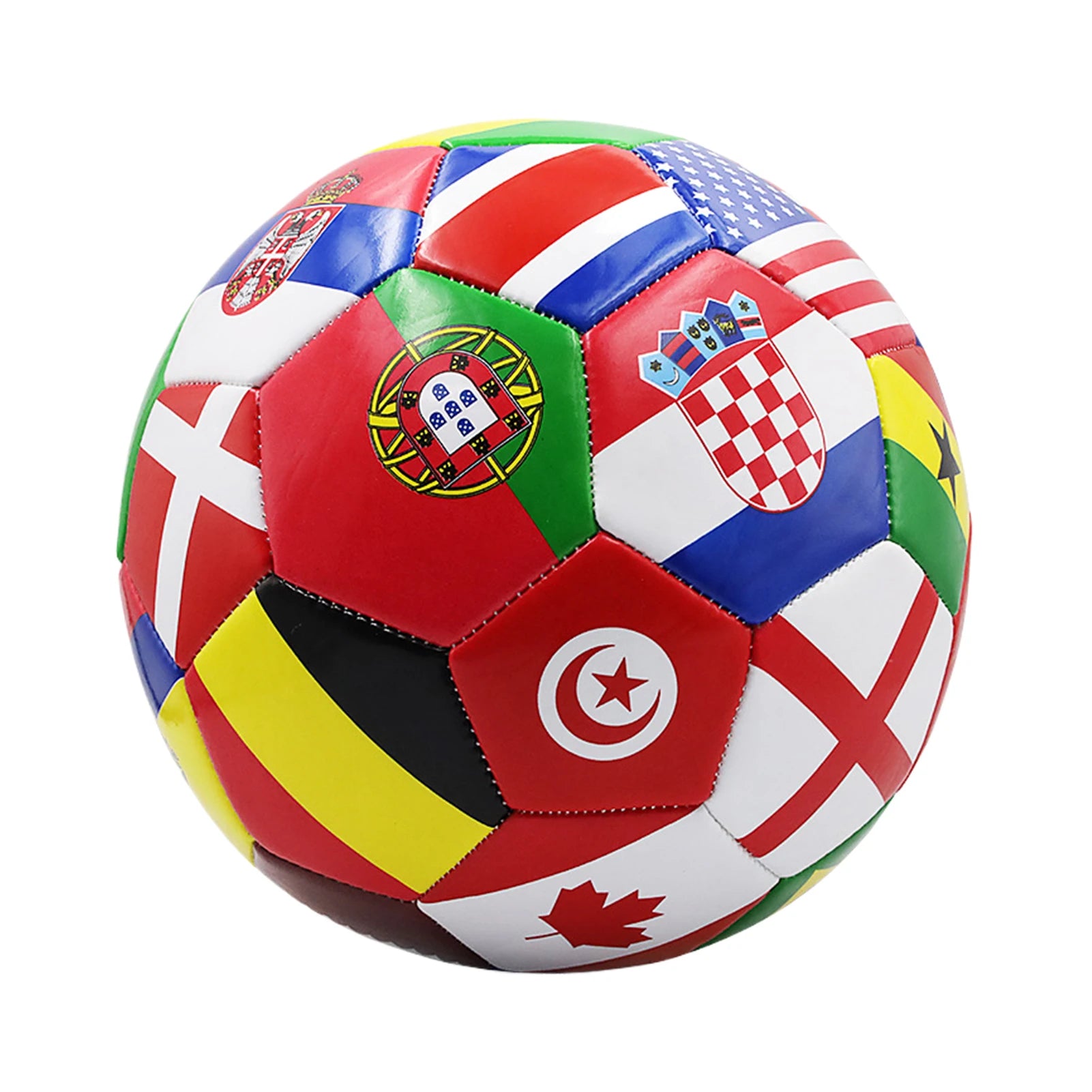 Flag Printed Soccer Ball Official Size 5 Soccer Match Ball Outdoor Match Game Football Pvc 2.7Thickened Team Training Footy Ball - Buy online at  Vibe In Cart.