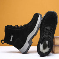 Men's sheepskin and wool integrated snow boots, real leather and fur, winter thick and warm boots slip resistance for Men's ﻿ - Buy online at  Vibe In Cart.