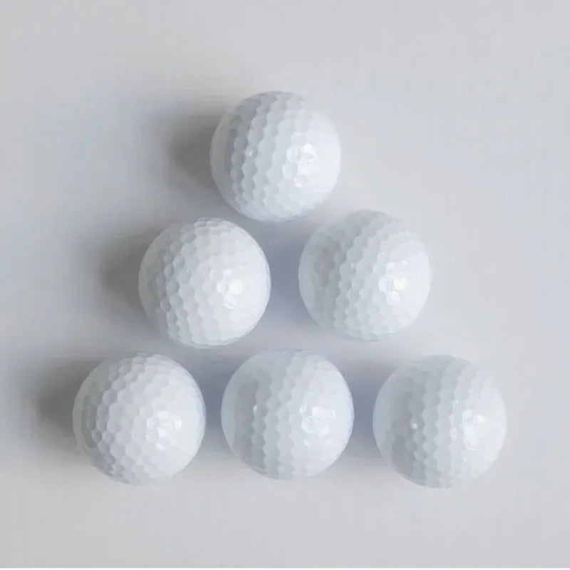 Set of 10 White Two-Piece Standard Golf Balls for Practice