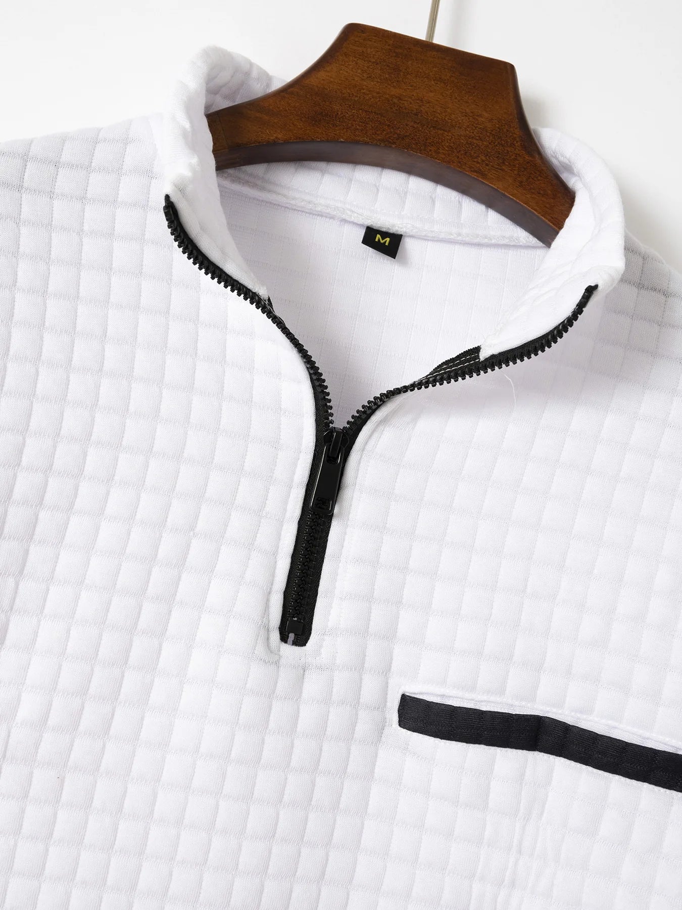 Spring autumn men's golf POLO shirt stand collar checkerboard arm zipper pocket fashion sports long-sleeved polo shirt top - Buy online at  Vibe In Cart.