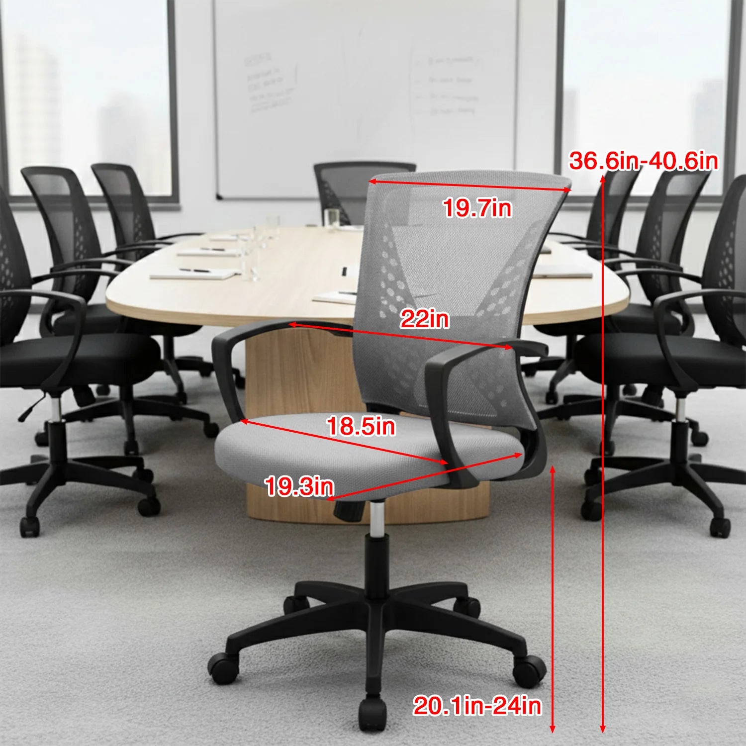 Office Chair Mesh Chair Ergonomic Computer Desk Chair Mid Back Swivel Lumbar Support with Armrest - Buy online at  Vibe In Cart.