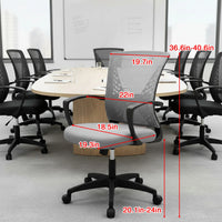 Office Chair Mesh Chair Ergonomic Computer Desk Chair Mid Back Swivel Lumbar Support with Armrest - Buy online at  Vibe In Cart.