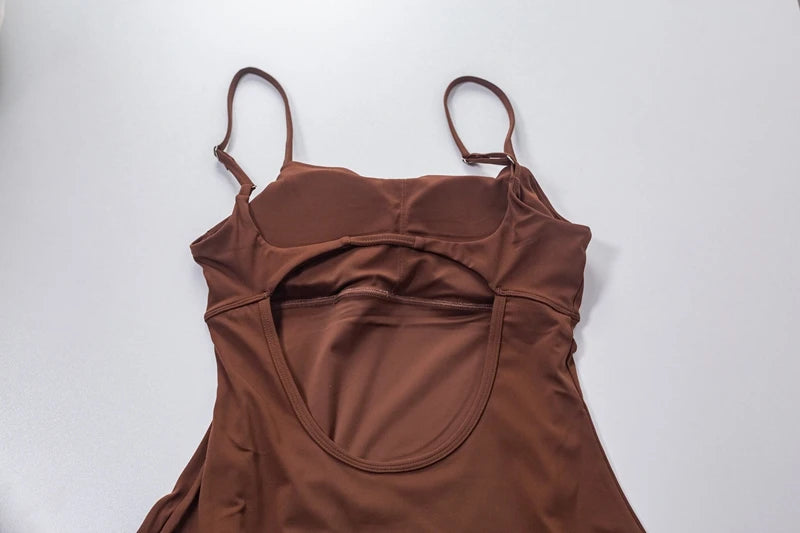 QINACTIVE Women's sports beautiful back dress Removable chest cushion cushion breathable outdoor yoga tennis skirt - Buy online at  Vibe In Cart.