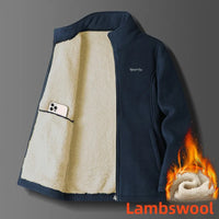Winter Outdoor Fishing Leisure Windproof Thick Lamb Wool Jacket Comfortable Warm Breathable Men's Stand Up Collar Cotton Jacket - Buy online at  Vibe In Cart.