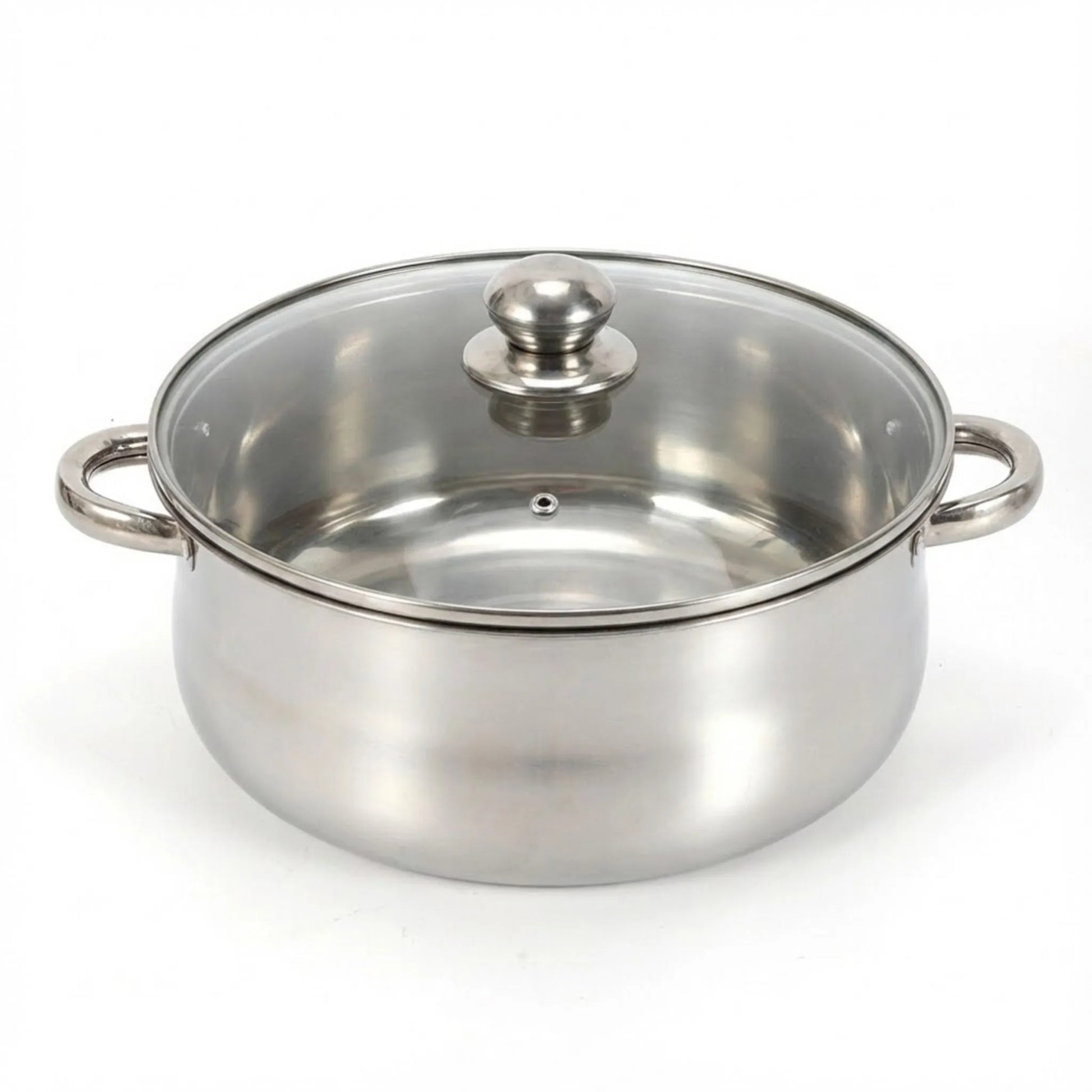 5 Tier Stainless Steel Steamer Pot Set 28cm Large Capacity Stackable Cookware With Glass Lid For Home Kitchen - Buy online at  Vibe In Cart.