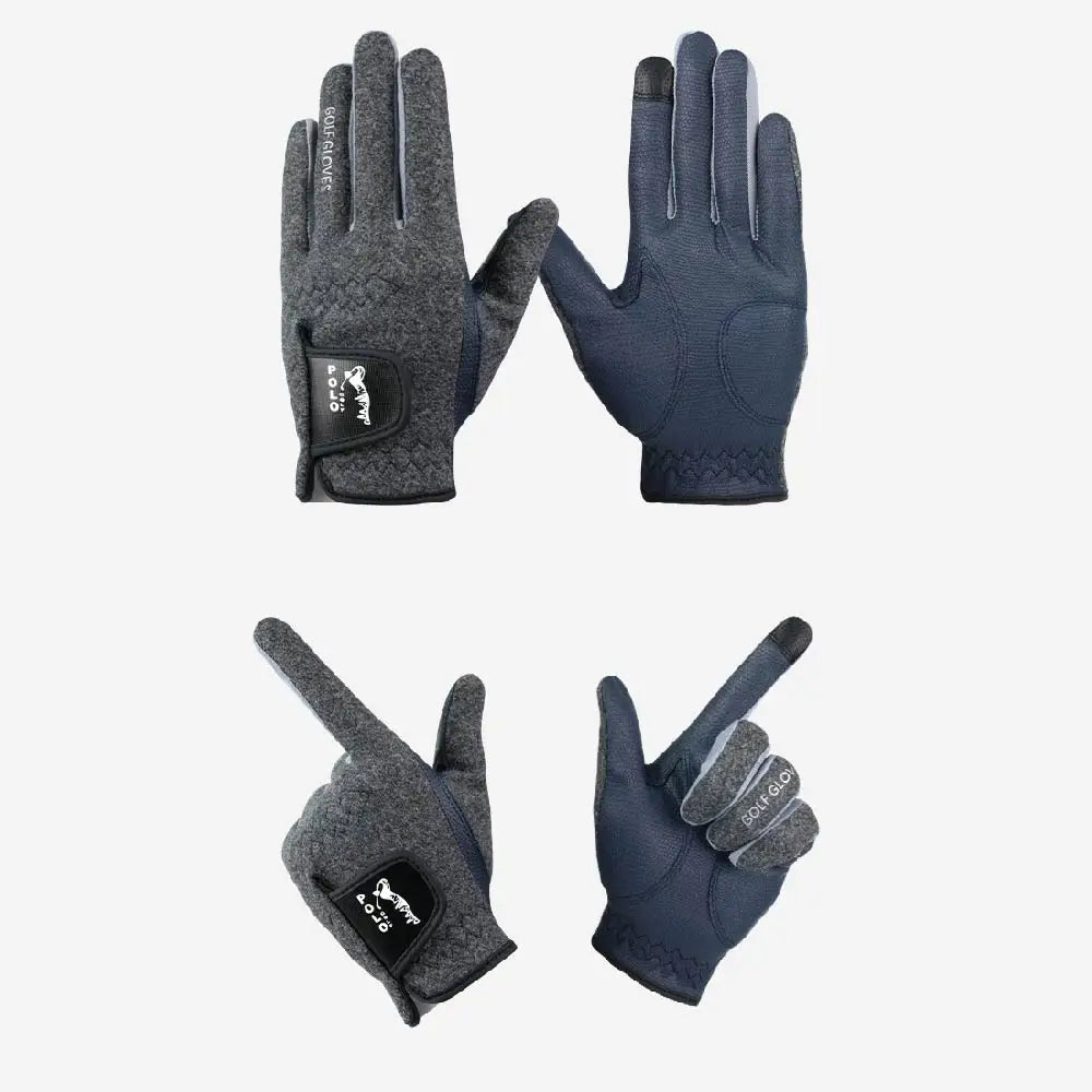 1 Pair Men Winter Warm Fleece Golf Gloves Outdoor Sports Touch Screen Gloves Non-slip Full Fingers Mittens Palm Protection - Buy online at  Vibe In Cart.