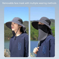 Summer Sun Hats UV Protection Outdoor Hunting Fishing Cap For Men Women Hiking Camping Visor Bucket Hat Neck Flap Fisherman Hat - Buy online at  Vibe In Cart.