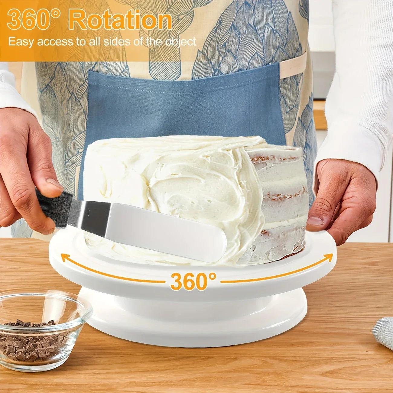 Pink 80-Piece Cake Decorating Set with Non-Slip Turntable and 14 Piping Tips