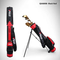 Golf Rack Bag with Bracket for Unisex, Holds 9 Clubs, PU Material, 6 Colors