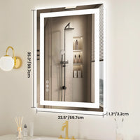 JHK 36"x 24"LED Bathroom Vanity Mirror for Wall Memory Function Tempered Glass with Front Light and Backlit For Living Room - Buy online at  Vibe In Cart.