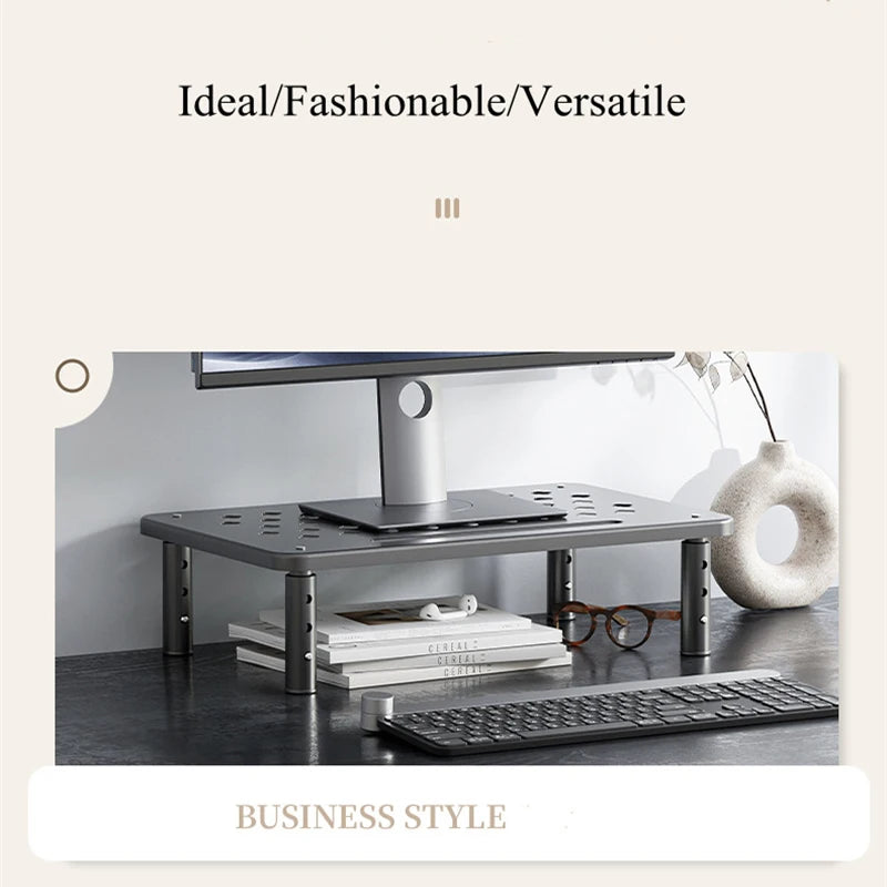 Adjustable Height Desk Monitor Stand for Laptops up to 20 Inches