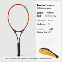 Adult Beginner Female Outdoor One-piece Aluminum Alloy Tennis Racket Male Indoor Single Training One-piece Tennis Racket - Buy online at  Vibe In Cart.