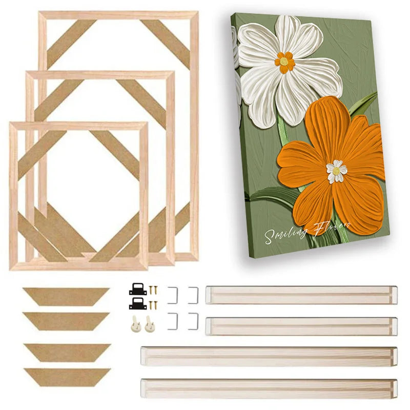 50x70 60x90 60x120cm Canvas Frame Wooden Frames Wooden Photo Oil Painting Canvas Diamond Painting Frames Canvas Wood Wall Frame - Buy online at  Vibe In Cart.