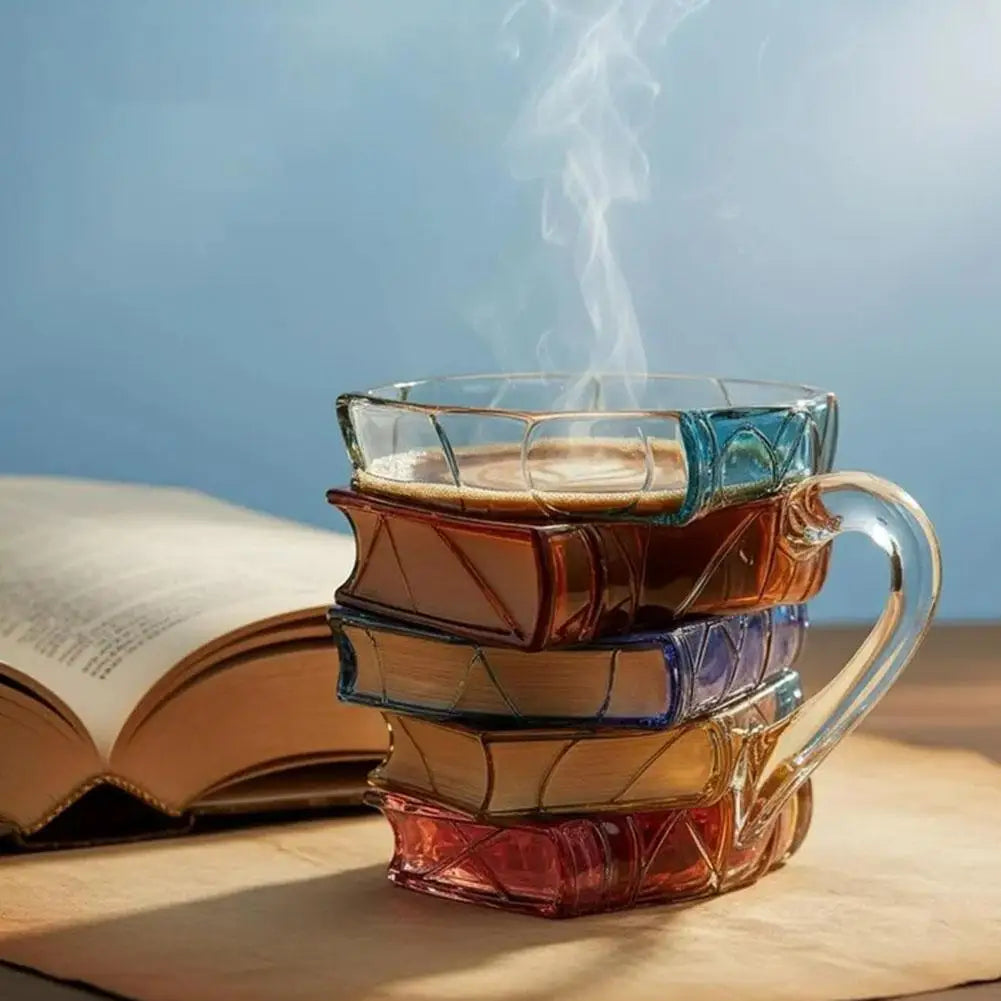 350ML Unique Book-Shaped Glass Mug Coffee & Tea Cup Creative Gift For Book Lovers Double Duty Drinkware & Decor - Buy online at  Vibe In Cart.