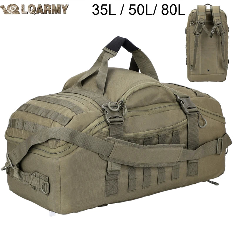 LQARMY 30L 50L 80L Outdoor Mountaineering Bag Molle Tactical Backpack Large Duffel Bag Hiking Camping Travel Bags - Buy online at  Vibe In Cart.