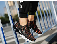 Men's Casual Canvas Sports Shoes With Checkered Pattern