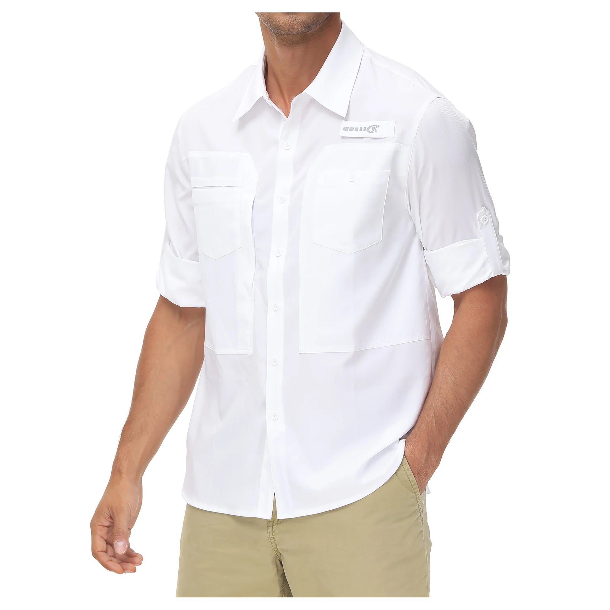 Summer Men's UPF 50+ Casual Long Sleeve Fishing Shirts, Lightweight Tactical Button Down Shirt with Breathable Back Mesh - Buy online at  Vibe In Cart.