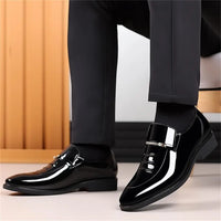 Mens Dress Shoes Formal Business Oxford High Gloss Patent Slip On Loafers Comfortable Casual Driving Boat Shoe For Men - Buy online at  Vibe In Cart.