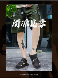 Men's Baotou Sandals Summer new Outdoor Cool Breathable Anti slip Waterproof Beach Shoes Soft Sole Fashion Dual purpose Slippers - Buy online at  Vibe In Cart.