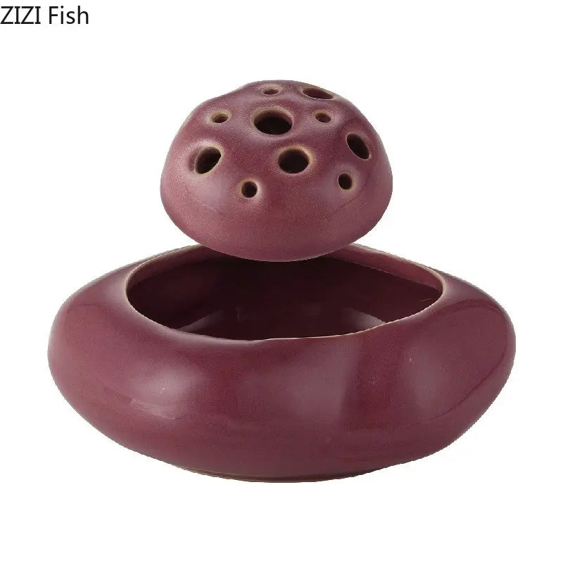 Simplicity Lotus Seedpod Ceramic Vase Artificial Flower Decorative Flowers Pots Desk Decoration Floral Arrangement Modern Decor - Buy online at  Vibe In Cart.