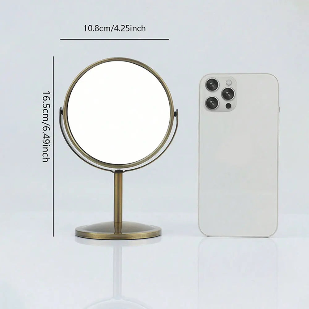 3/4/5in Double-Side Makeup Mirror With 2X Magnification Clear Reflection And Easy To Carry Desktop Vanity Mirror With Stand - Buy online at  Vibe In Cart.