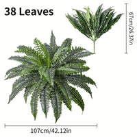 Realistic Boston Ferns 57cm/67cm Artificial Boston Fern Plants 38 Leaves UV Resistant Fake Ferns Greenery for Door Porch Decors - Buy online at  Vibe In Cart.