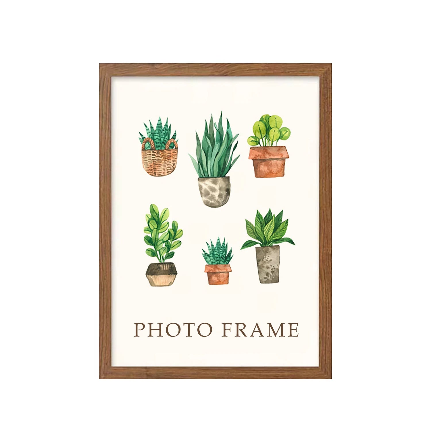 Wooden Rectangle Photo Frames Set of 3 with Multiple Sizes