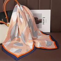 Square Satin Silk Scarf for Women, Casual All Seasons