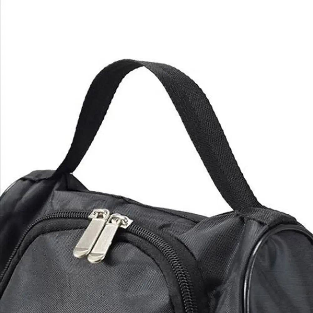 Black Oxford Cloth Portable Golf Shoe Bag, 23x12x33 cm