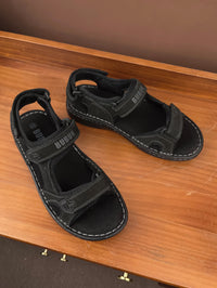 First-Layer Cowhide Men's Sports Sandals, Open-Toe Outdoor Non-Slip Sandals, Casual Men's Shoes, Outdoor Fashion Beach Shoes, Li - Buy online at  Vibe In Cart.