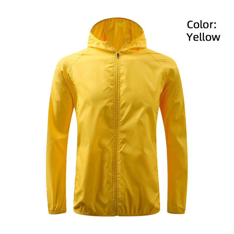 Hooded UV Waterproof Nylon Golf Jacket Unisex Foldable