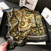 Women's 70x70cm Square Silk Scarf Shawl Headband