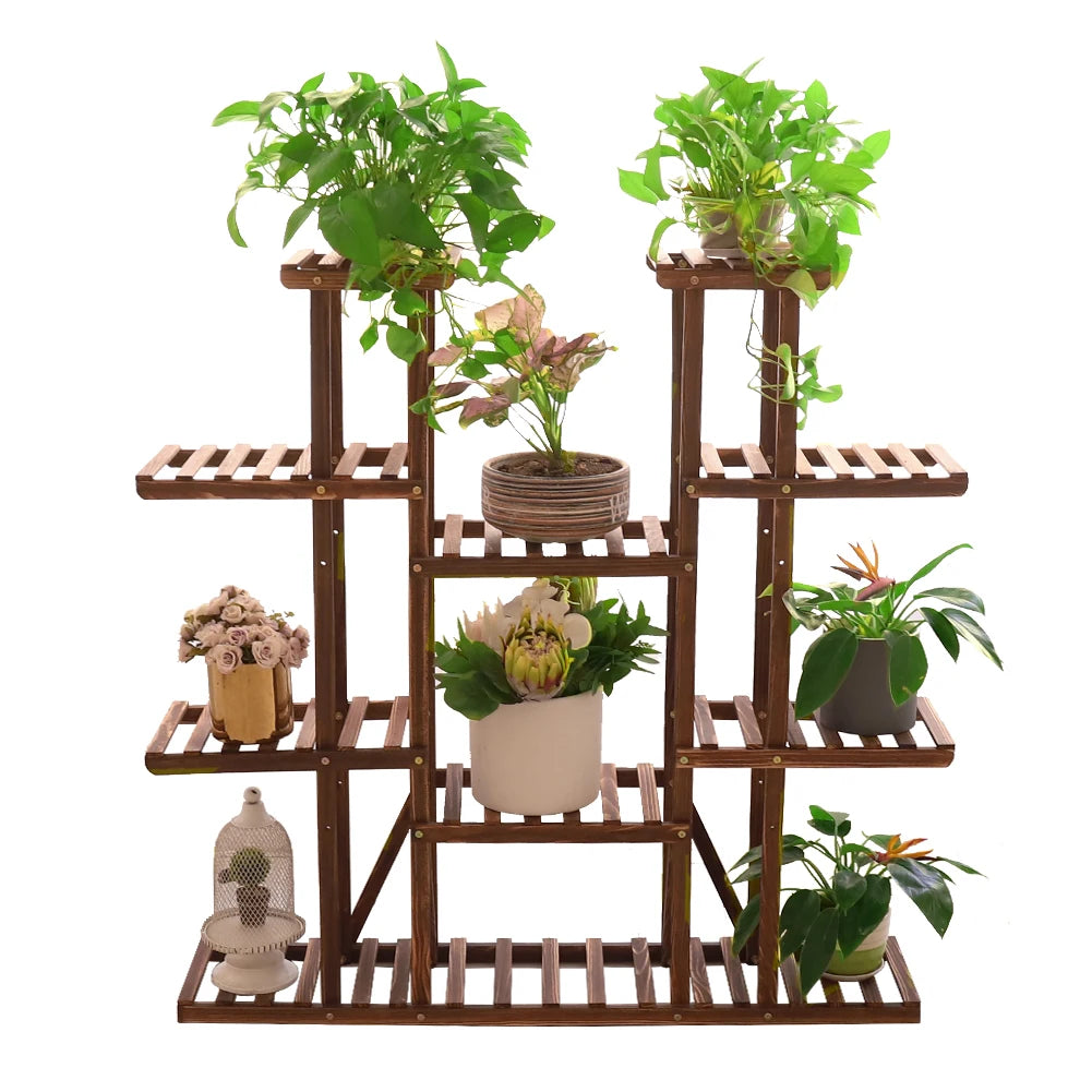 Wooden Plant Shelf Flower Pot Stand Indoor Outdoor Multi-Tier Plant Display Stand - Buy online at  Vibe In Cart.