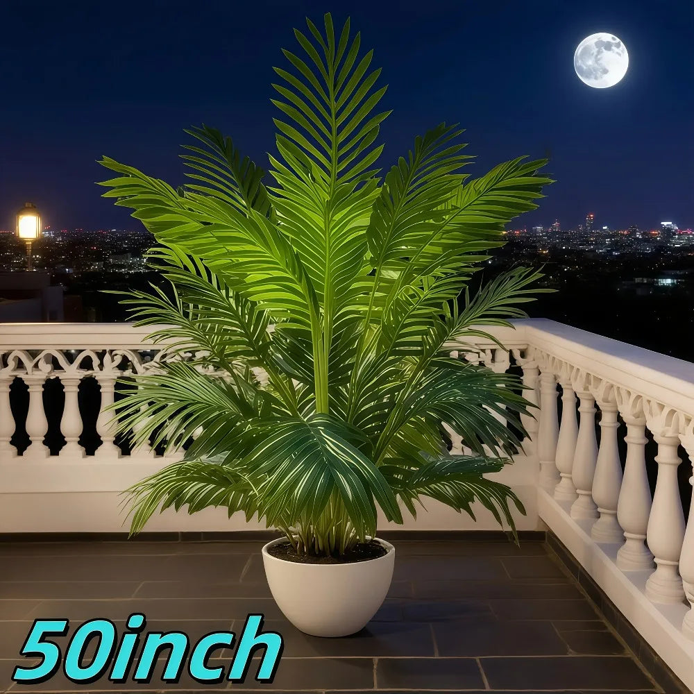 50-Inch Giant Artificial Palm Tree Realistic Full Lush Greenery Indoor Outdoor All-Season Decor for Home Office Wedding Party - Buy online at  Vibe In Cart.