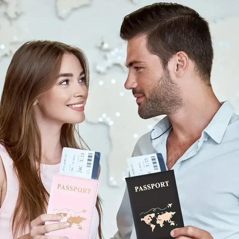 Slim Polyester Passport Cover Travel Wallet Card Case