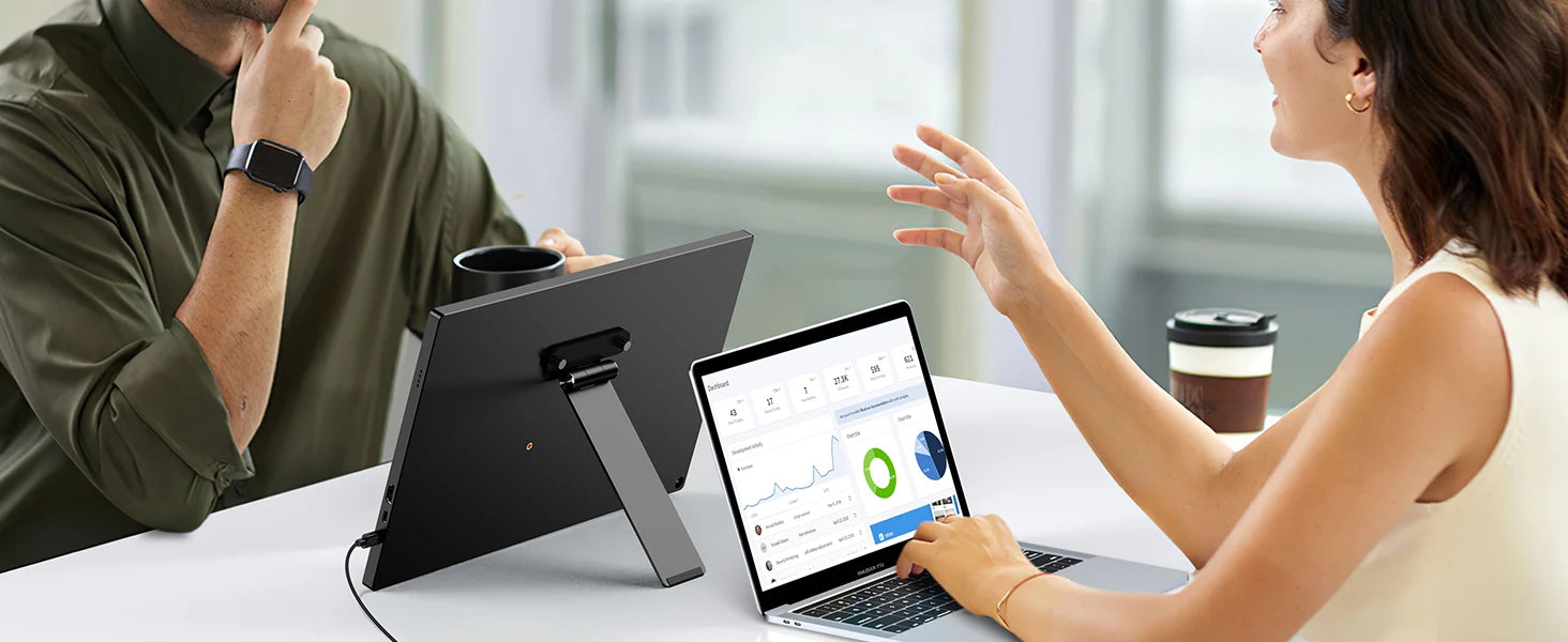 Adjustable Monitor Stand with VESA 75x75mm for 13-24 Inch Monitors