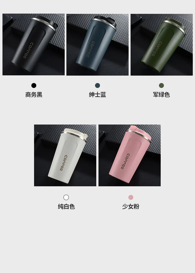 380/510ml Thermos Coffee Mug Stainless Steel Coffee Cup Temperature Display Vacuum Flask Thermal Tumbler Insulated Water Bottle - Buy online at  Vibe In Cart.