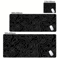 Large Waterproof Non-Slip Rubber Mouse Pad in Black and White