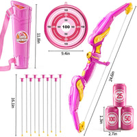 Kids Bow and Arrow Set, LED Light Up Archery Toys Set for Kids Ages 4-8 8-12, with 10 Suction Cup Arrows, Target & Quiver, Boys - Buy online at  Vibe In Cart.