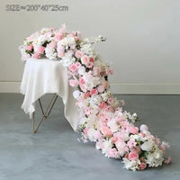 Artificial Silk Flower Row 100/200cm Table Centerpiece